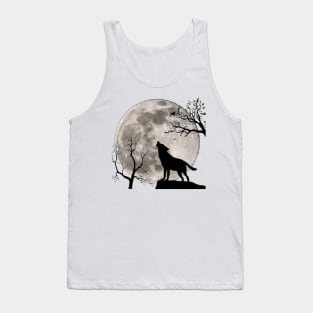 The wolf howls at the moon Tank Top